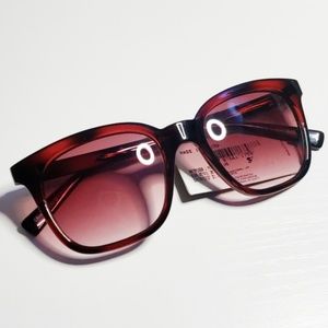 Riviera : Wine Tinted Square Sunglasses